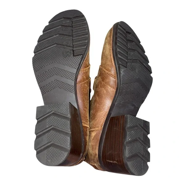 SOREL Women's Cate Lace Bootie Waterproof Leather Rain Boot in Brown Size 8 - Picture 6 of 7